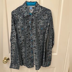 Cruel flower printed button down shirt
